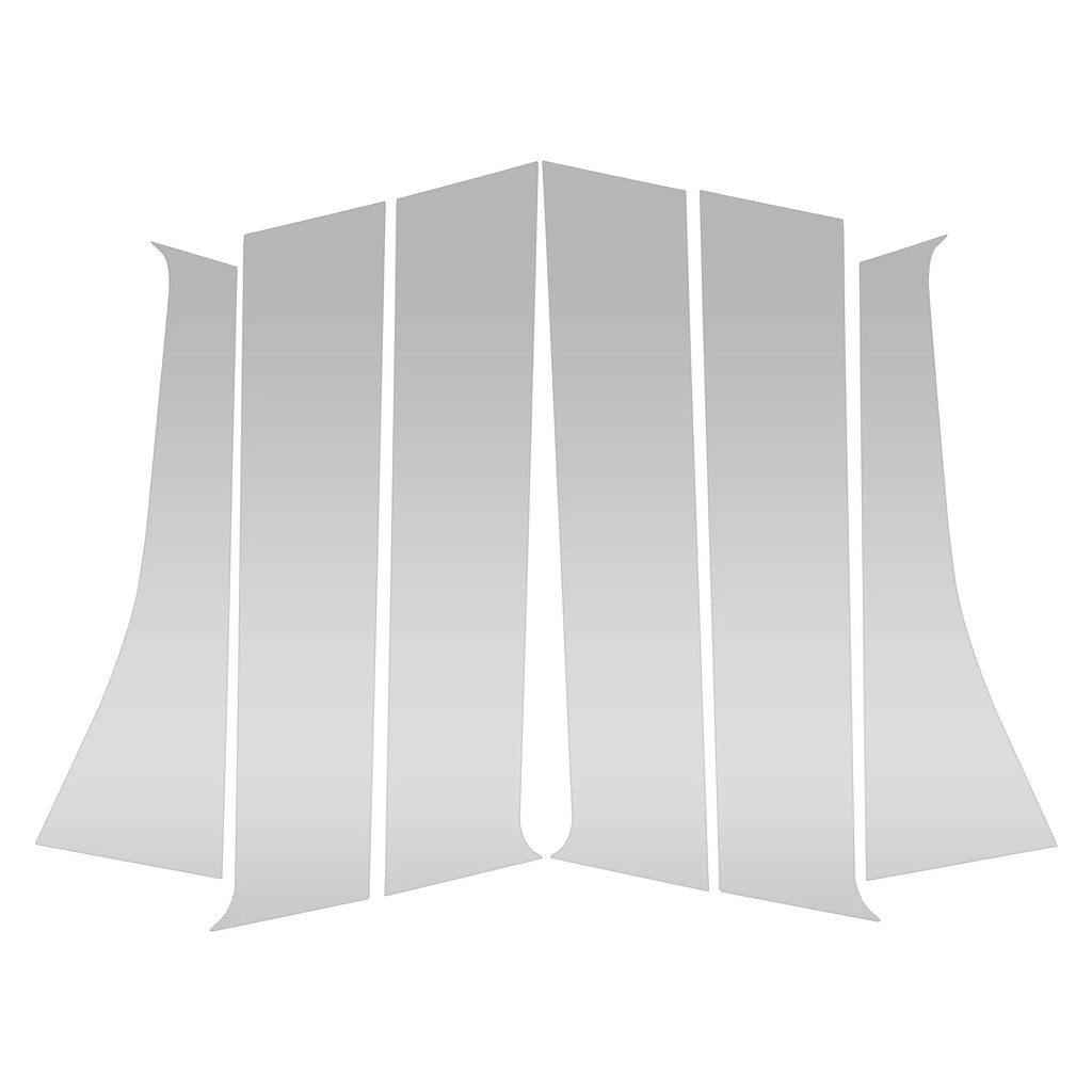 Set of 6 Door Pillar Window Trim for Mitsubishi Outlander (2011–2014) Silver Tone