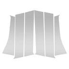 Set of 6 Door Pillar Window Trim for Mitsubishi Outlander (2011–2014) Silver Tone