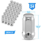 Chrome Bulge Acorn Lug Nuts for 14x1.5 (1970–2020)