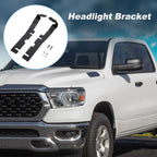 Headlight Hood Mount Bracket Set of 2 for Dodge Ram 1500 (2019–2024) Black