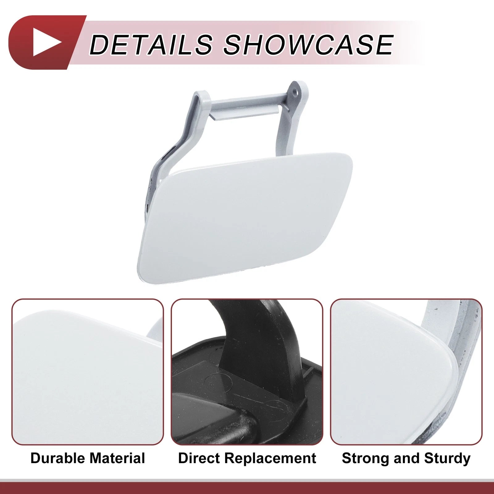 Front Left Washer Nozzle Cover Cap No. 8T0955275B for Audi A5 (2012–2017) White