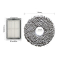 HEPA Filter Mop Pad Side Brush Kit for Polaris PVCRAC 7790 (Compatible)