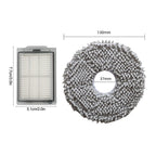 HEPA Filter Mop Pad Side Brush Kit for Polaris PVCRAC 7790 (Compatible)