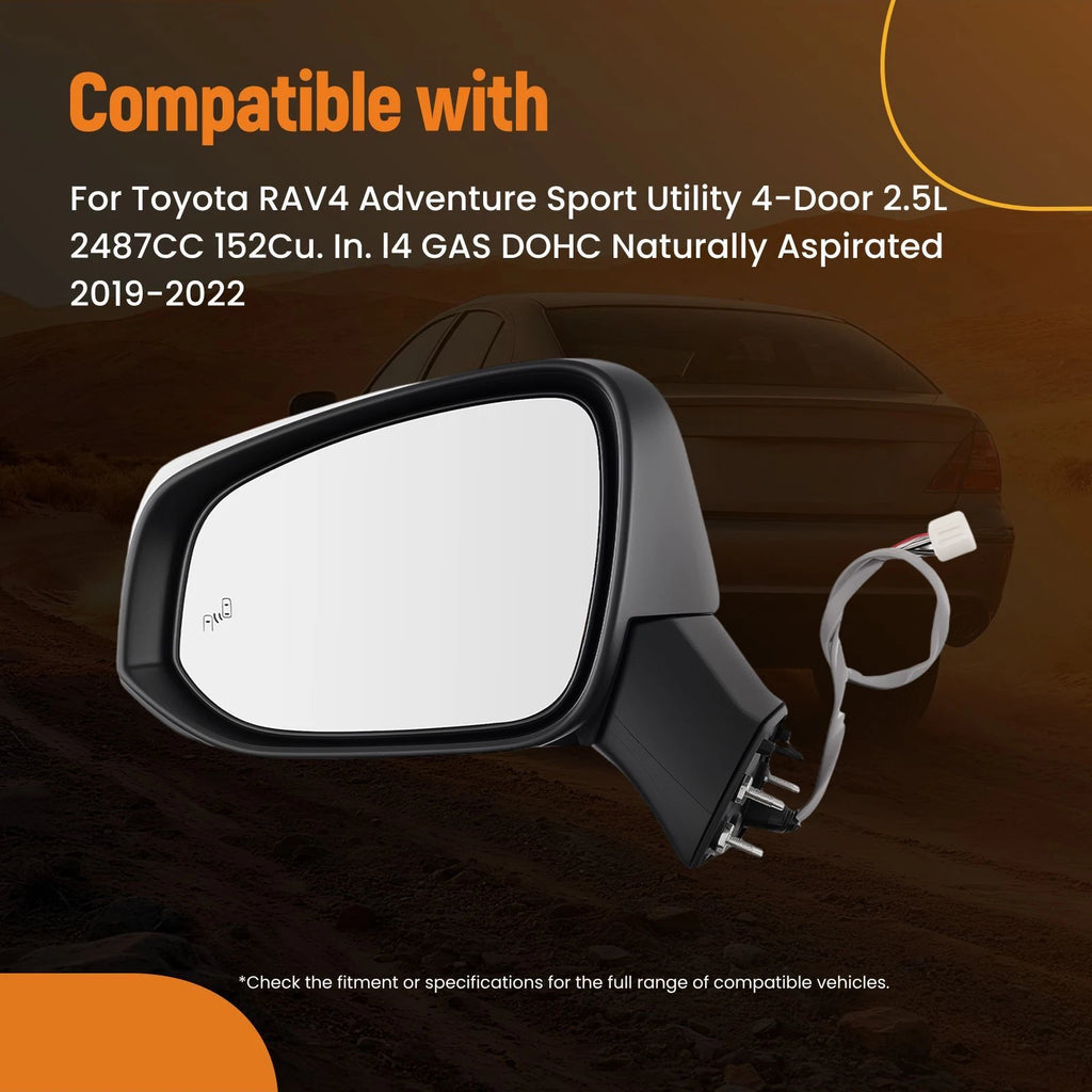 Left Power Heated Signal Mirror for Toyota RAV4 (2019–2022) TO1320384