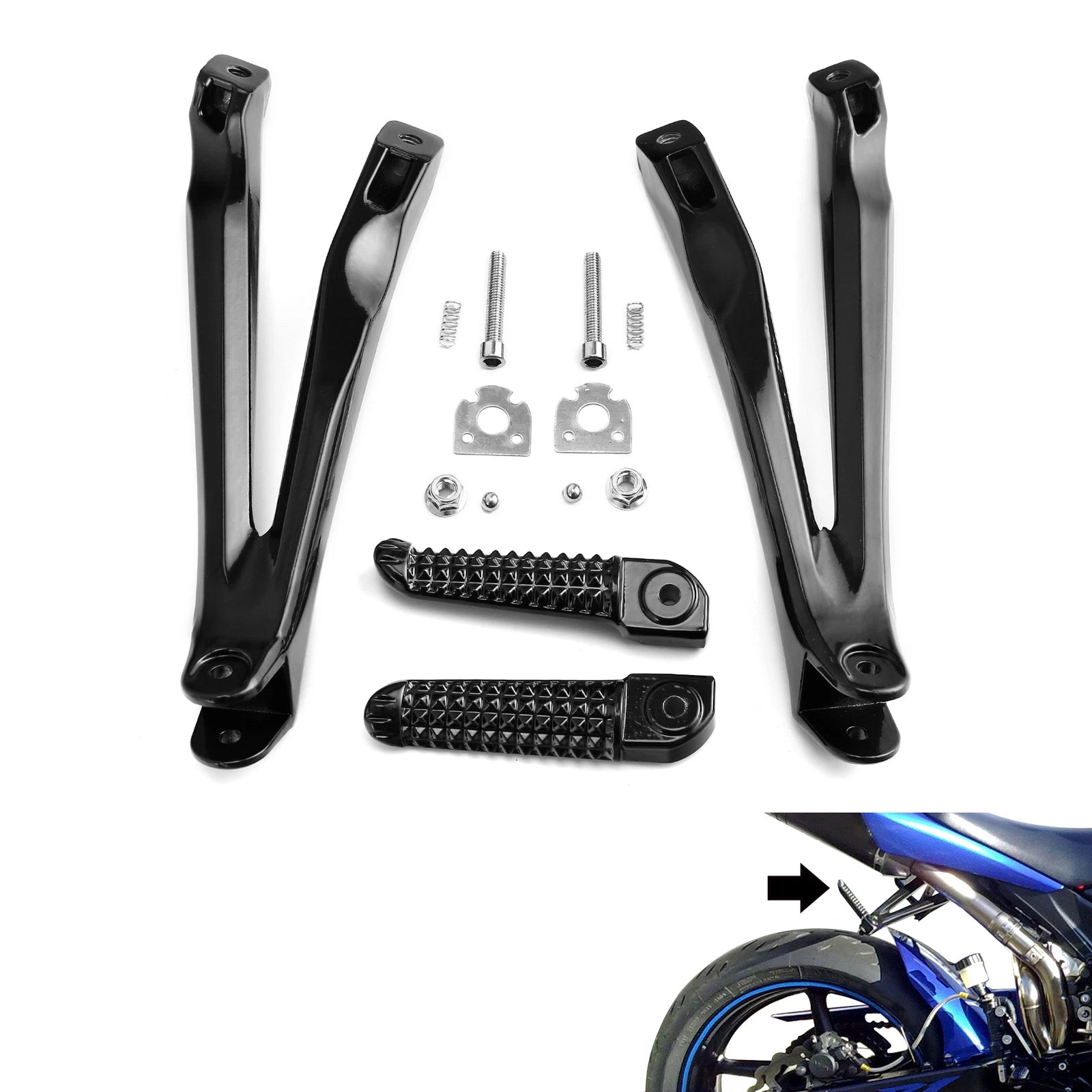 Foot Pegs Set of 2 for Yamaha YZF R1 (2004–2008)