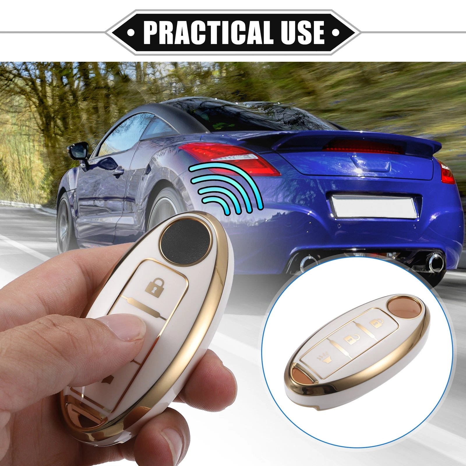 3 Button Keyless Key Fob Shell Cover Case for Nissan Altima Armada (2013–2023)