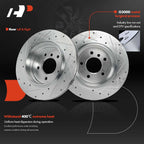 Set of 2 Rear Drilled Brake Rotors & Ceramic Pads for BMW 330Ci 2001–2006