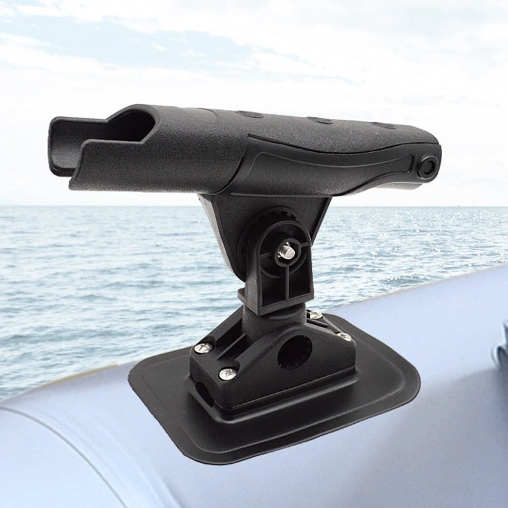 Fishing Rod Holder with Base for Inflatable Boat Canoe (Rotatable Design)