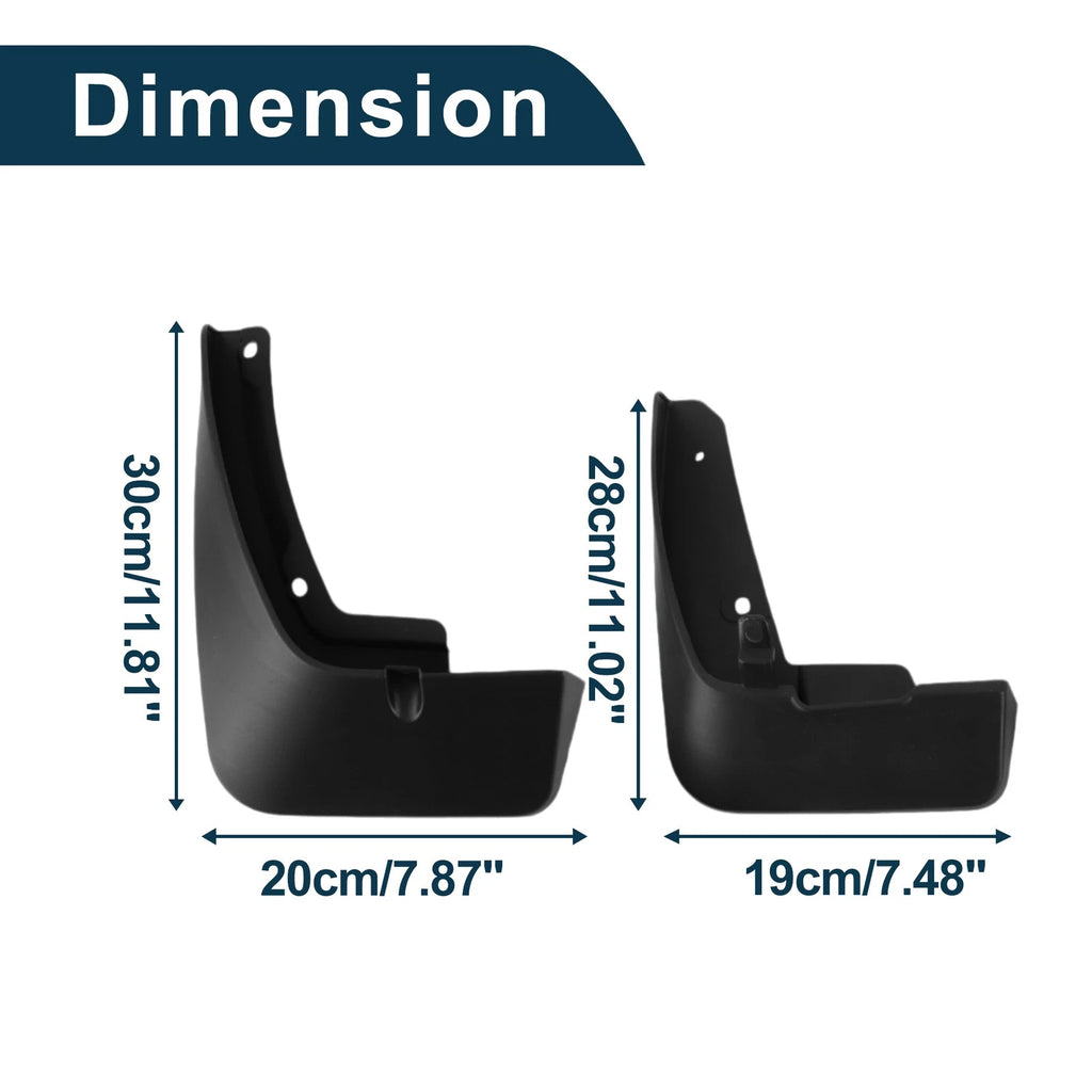 Set of 2 Mud Flaps Splash Guards for Volkswagen Talagon (2021–2023)