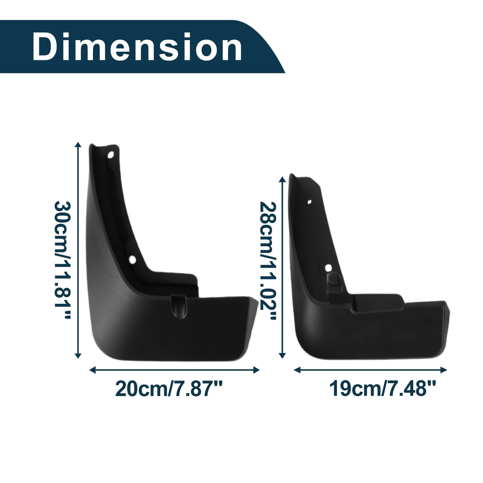 Set of 2 Mud Flaps Splash Guards for Volkswagen Talagon (2021–2023)