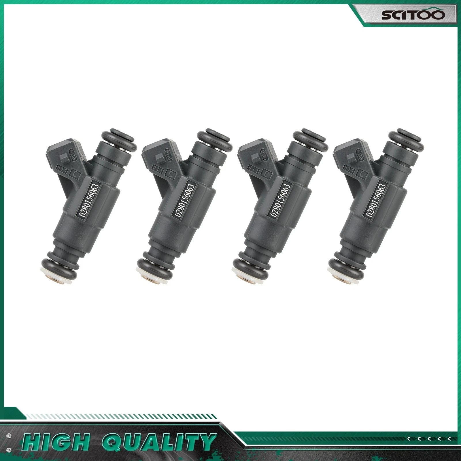 Set of 4 Fuel Injectors for Audi TT Quattro (2003–2006) 06A906031BC