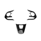 3pcs Carbon Fiber Steering Wheel Frame Cover Trim for Toyota Corolla (2019-2022)