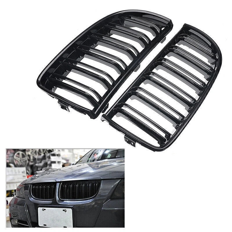 Upper Bumper Grill Mesh Grille for BMW E90 E91 (2005–2008) 51137120008 51137120007