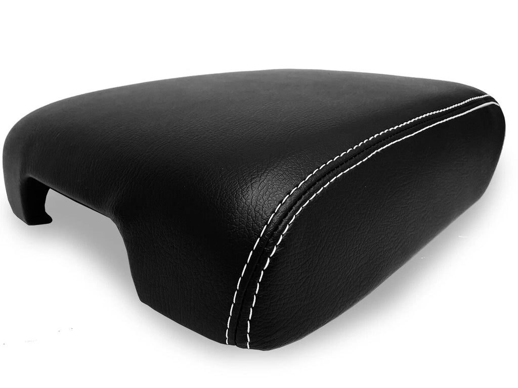 Leather Console Lid Armrest Cover for Infiniti QX60 (2014–2020) White Stitch