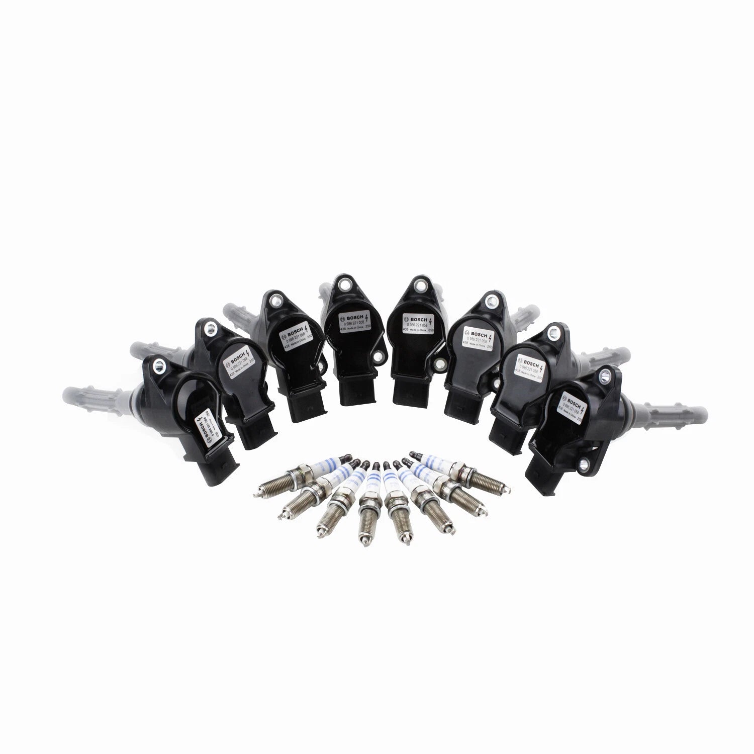 Set of 8 Ignition Coils & 8 Platinum Spark Plugs for Mercedes C216 W211