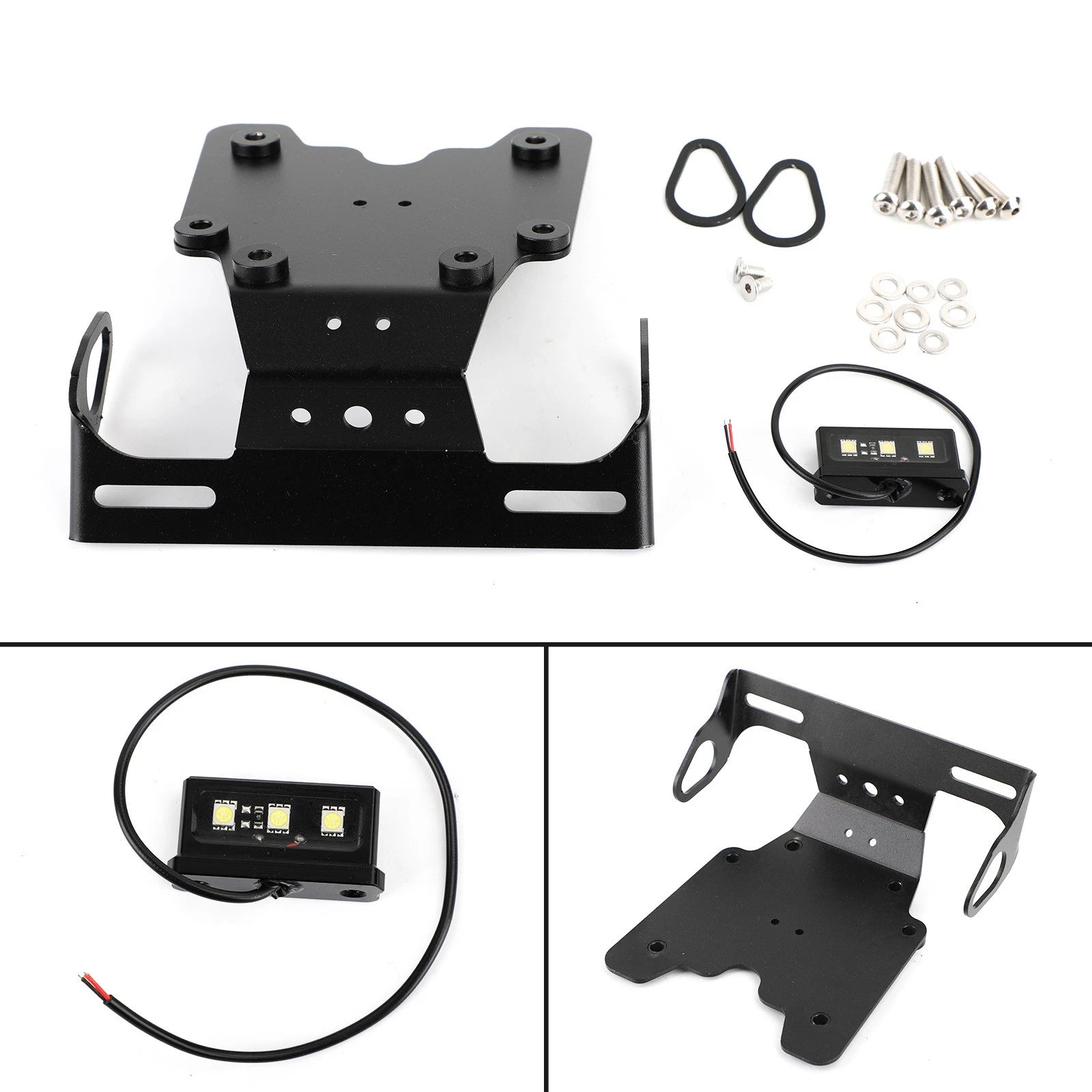 Aluminum License Plate Holder Frame for Yamaha Tenere 700 (2019–2021)