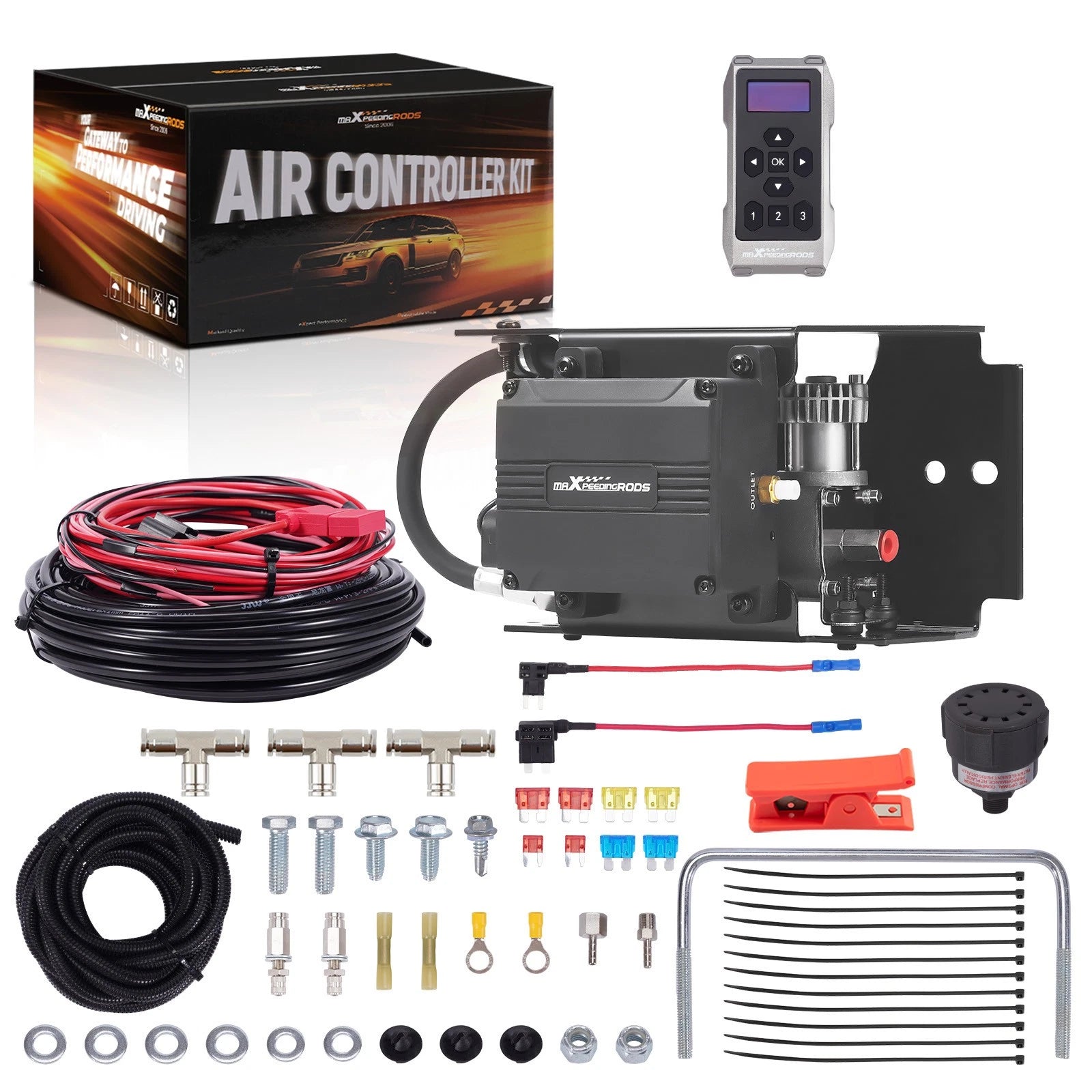 Wireless Air Shock Controller Kit for Trailers and Vans (120 psi Max)