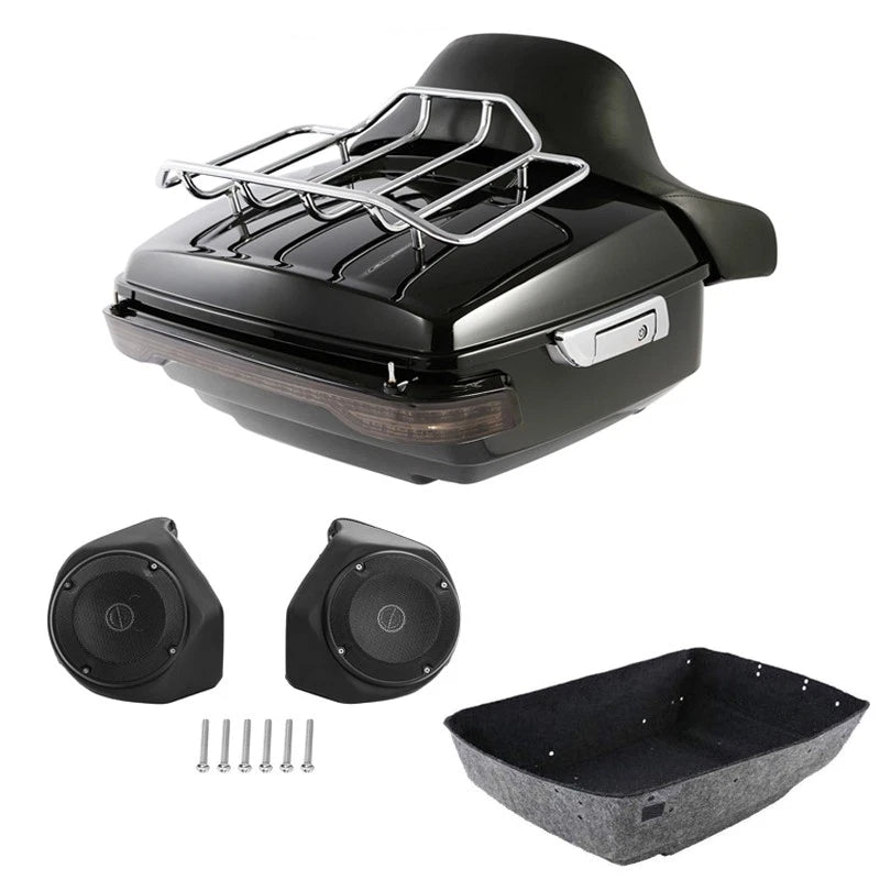 LED Backrest Rack Speakers for Harley Road Glide (2014–2026)
