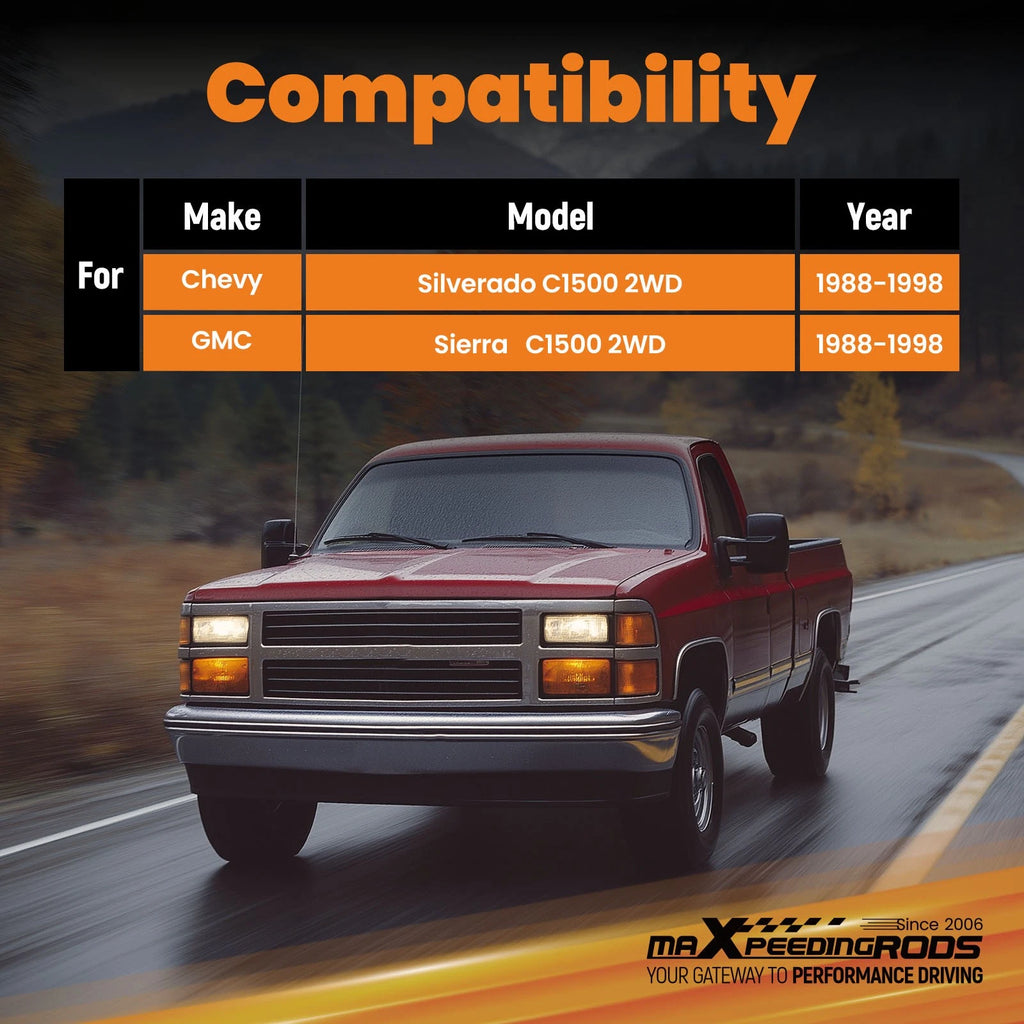 6 Inch Rear Drop C Notch & Flip Kit for GMC Sierra C1500 2WD (1988–1998)