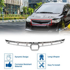 Front Grille Trim for Honda Civic 2006-2008 Chrome Silver Tone