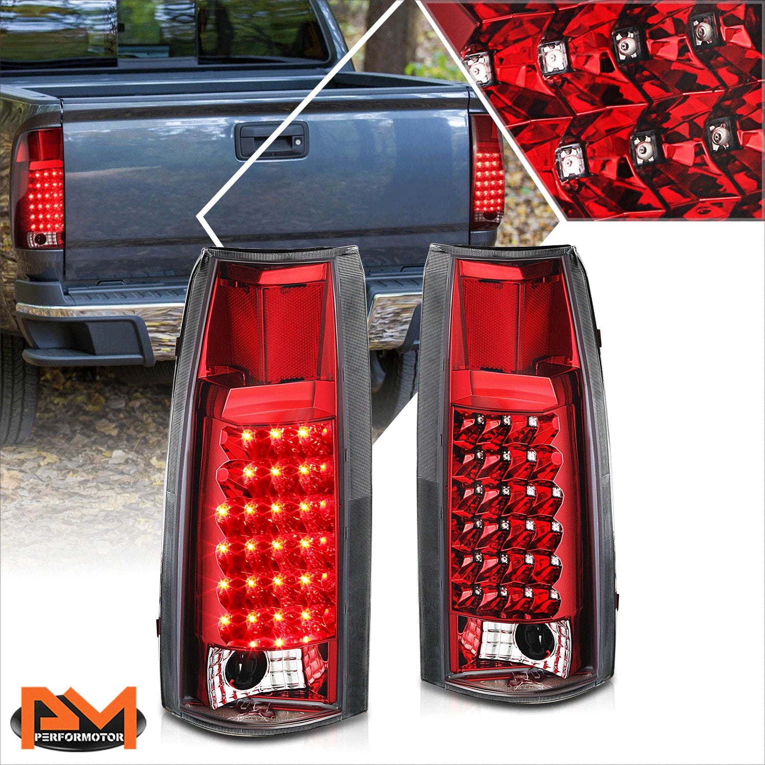 2X LED Tail Lights for Chevy C/K Pickup (1992–1999)