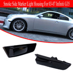 Smoked Front Bumper Side Marker Signal Lights for Infiniti G35 Coupe (2003–2007)