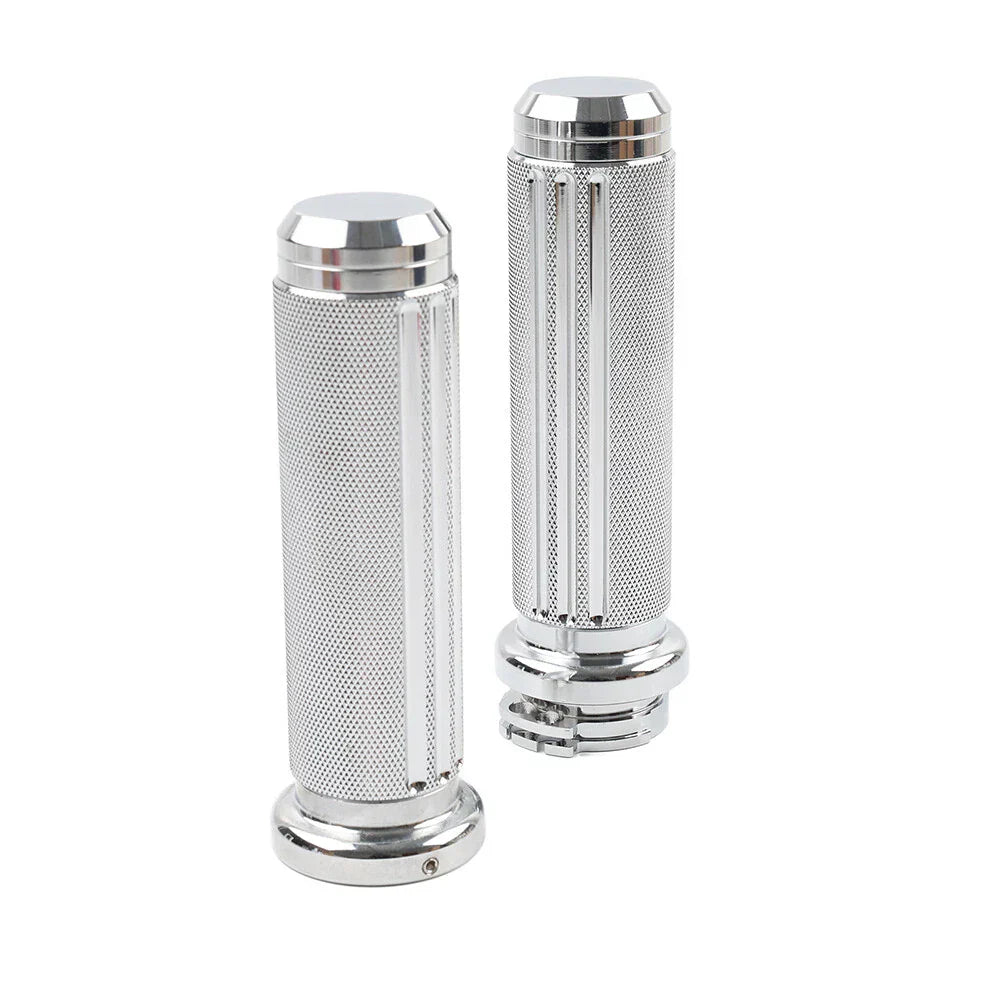 Chrome Handlebar Hand Grips for Harley Heritage Softail Dyna