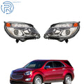Headlight Assembly Set for Chevy Equinox (2016–2017) Clear Halogen