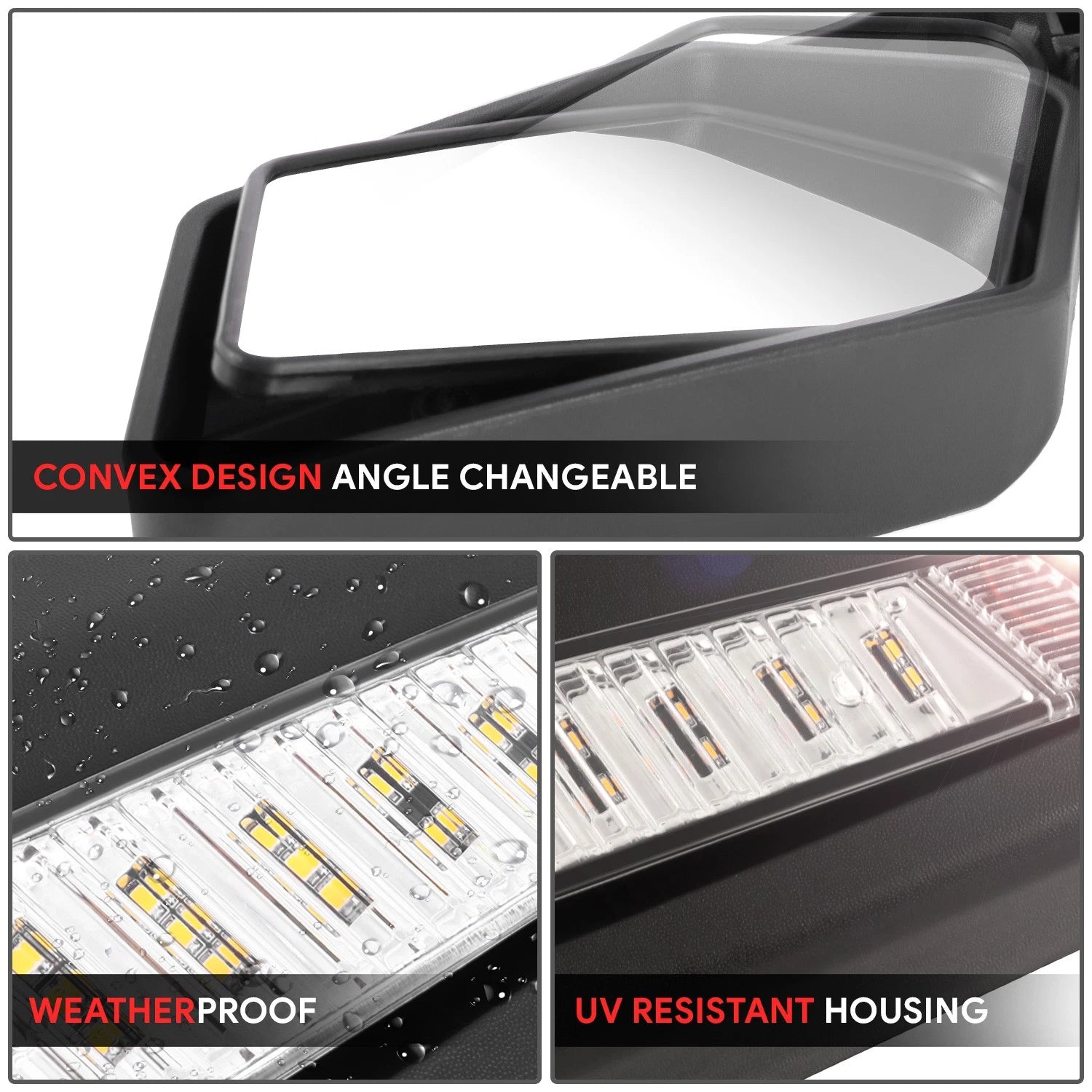 LED Signal Side View Mirrors for Can-Am Maverick X3 (2017–2023)