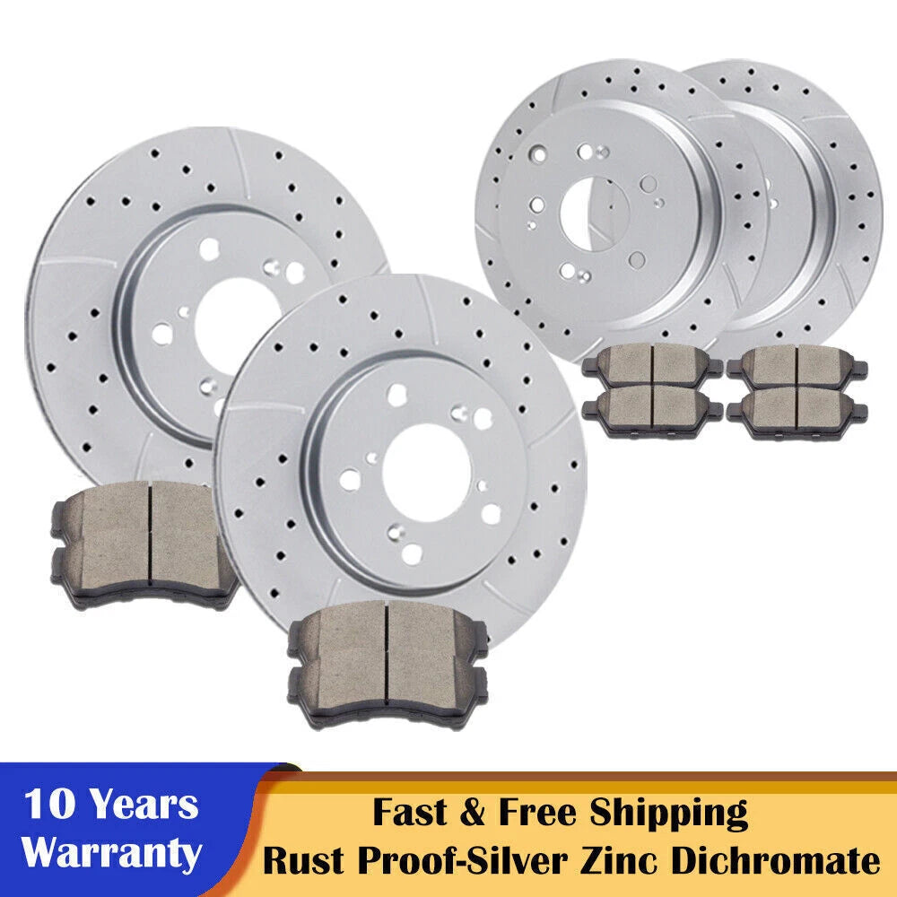 Brake Discs Rotors and Ceramic Pads Kit for Honda Odyssey (2005–2010)