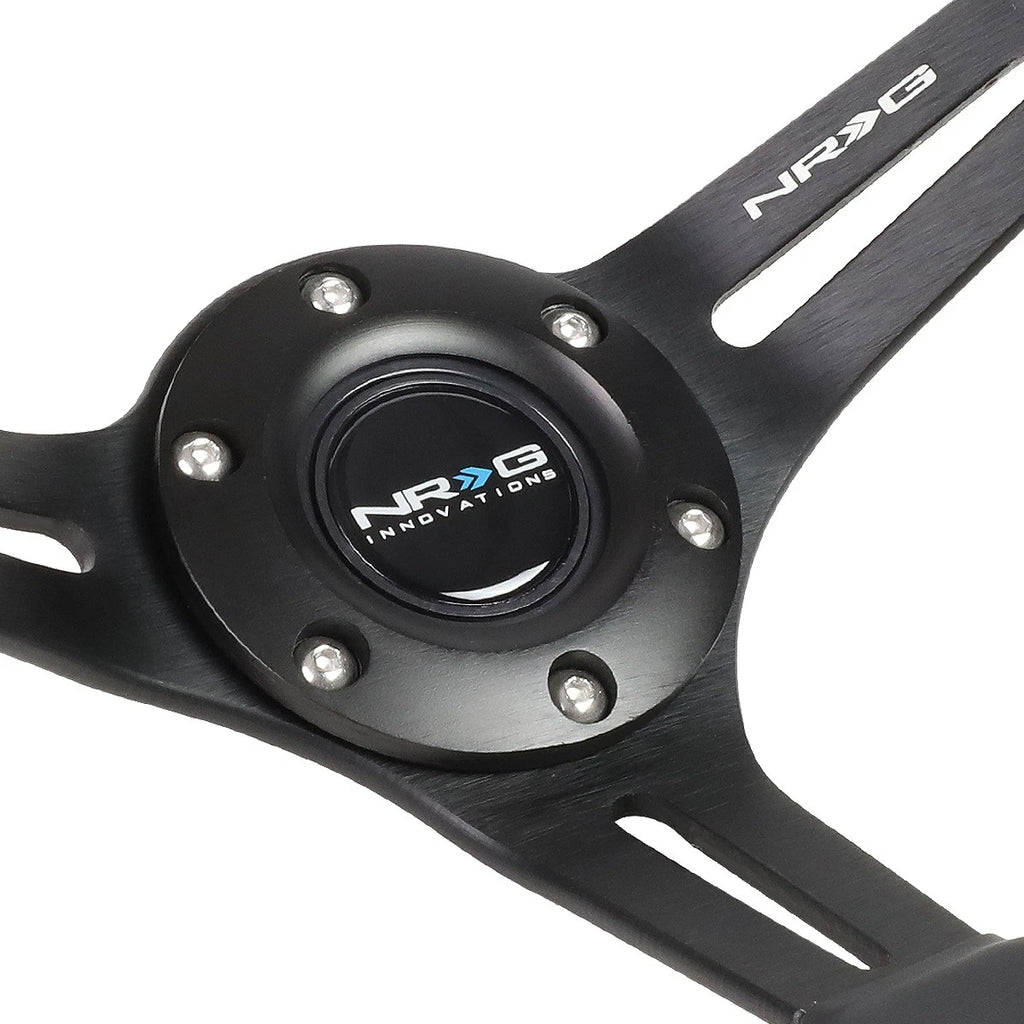 NRG Reinforced RST-018R 35cm Deep Dish Leather Grip Steering Wheel for Universal (2010–2023)
