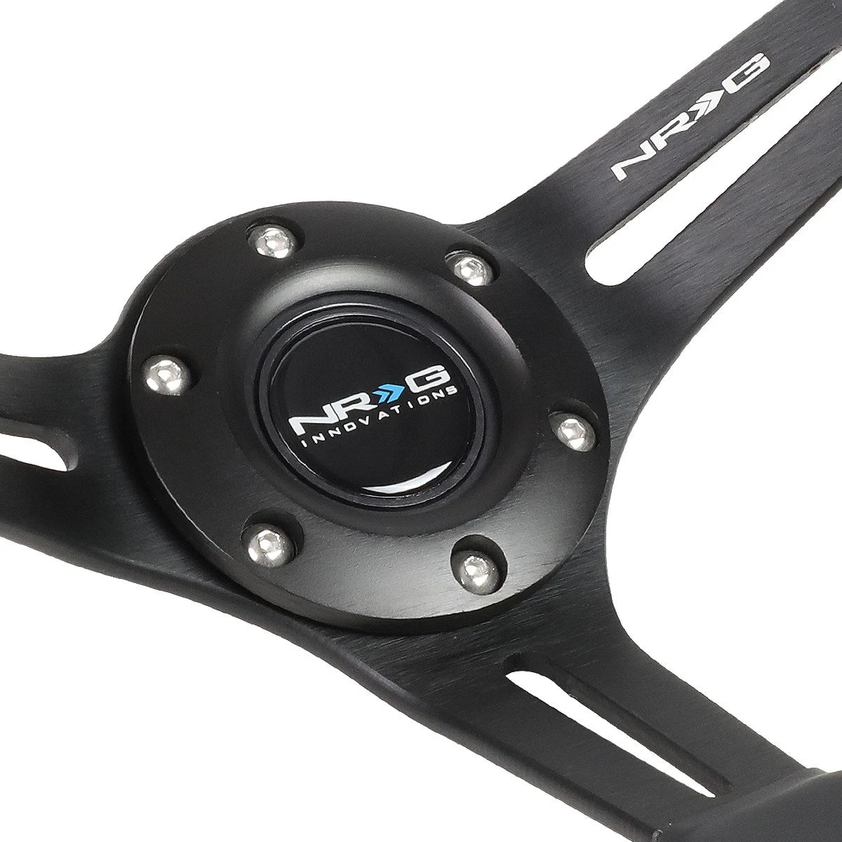 NRG Reinforced RST-018R 35cm Deep Dish Leather Grip Steering Wheel for Universal (2010–2023)