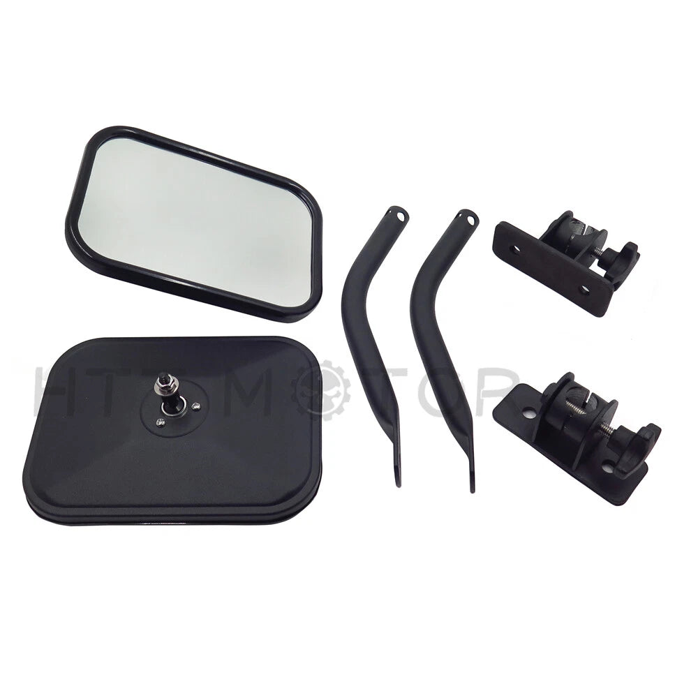 Pair Quick Release Rectangular View Mirrors for Jeep Wrangler TJ JK (1997–2017)