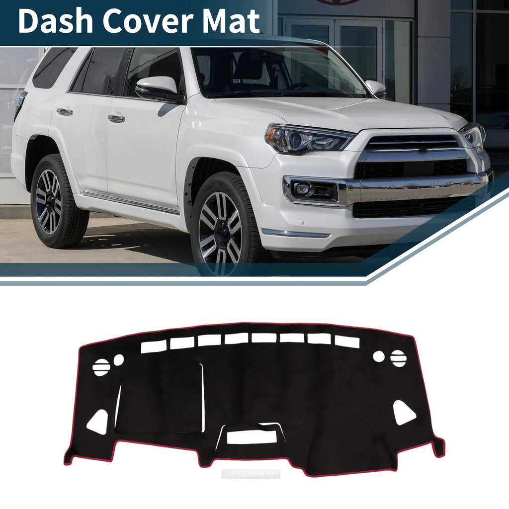 Dashboard Dash Cover Mat for Suzuki Solio MA15S (2001–2015) Black Red Set