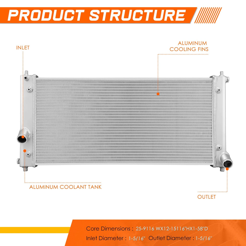 2-Row Aluminum Core Radiator for Toyota Celica (2000–2005)