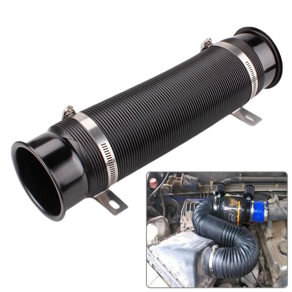 3" Flexible Cold Air Intake Hose Filter Pipe Kit for Universal Fit (All Years)
