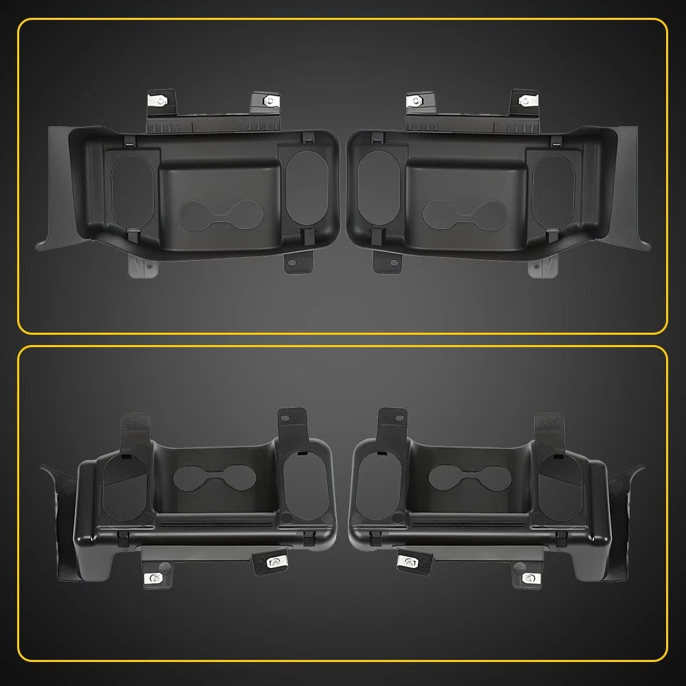 Set of 2 Front Bumper Tow Hook Trim Covers for Ford Super Duty (2017–2019)