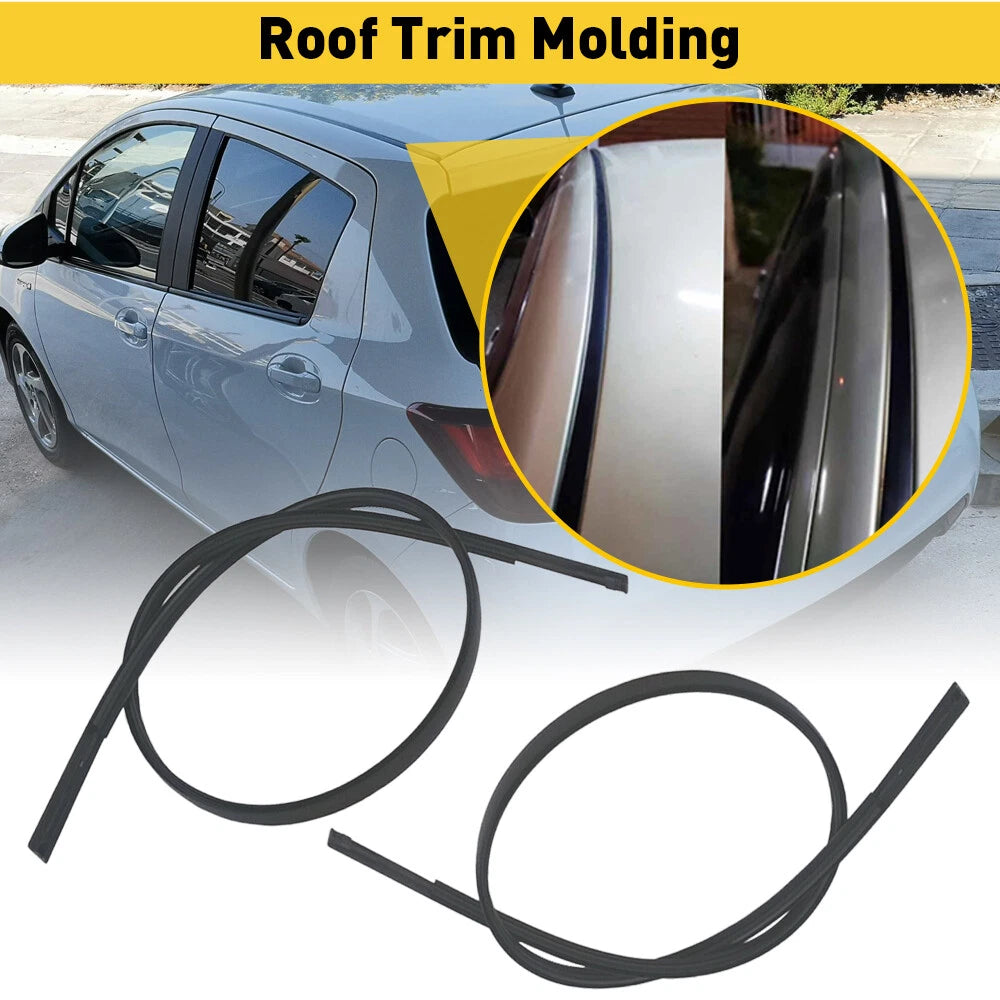 Set of 2 Roof Drip Moulding Trim for Toyota Yaris Hatchback (2006–2016)