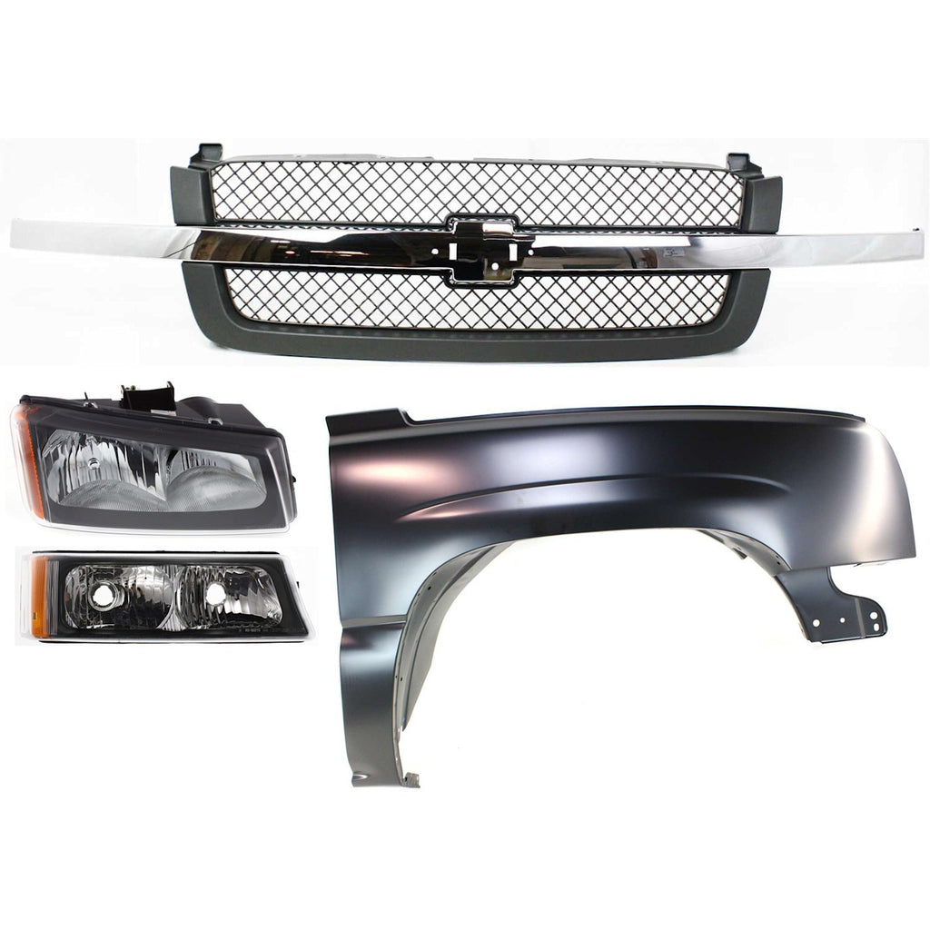 Headlight Kit for Chevrolet Silverado 1500 (2003–2006) Front Right
