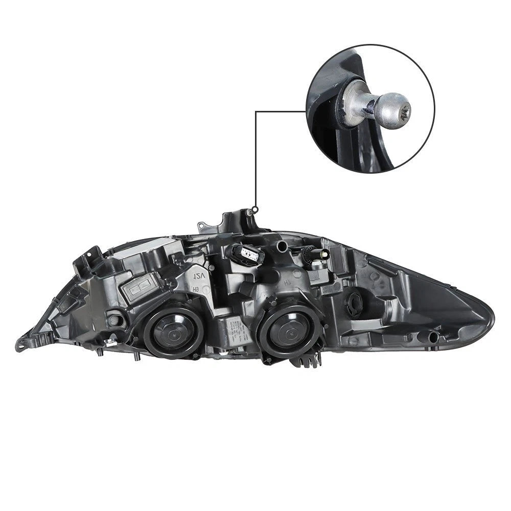 Halogen Headlight for Ford Fusion (2017-2019) Chrome Clear with LED DRL
