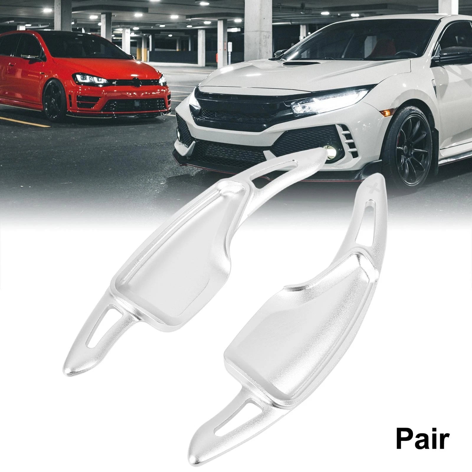 Pair Shift Paddle Shifter for Chevrolet Camaro (2016–2019) - Silver Tone