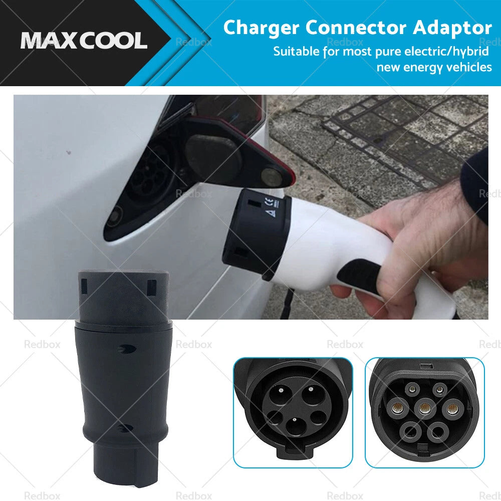 J1772 Type 1 to Type 2 EV Adapter for Tesla Electric Cars (32A)