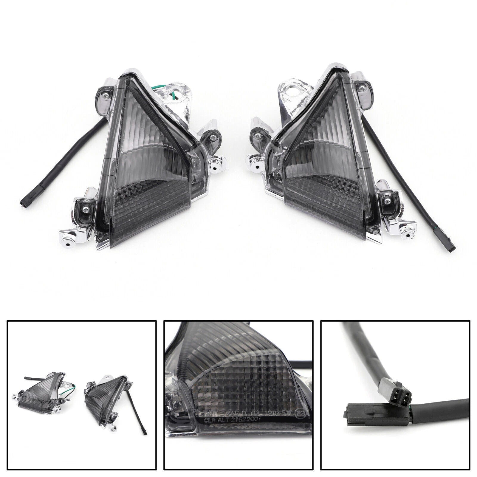 Front Turn Signals Lens for Kawasaki ZX10R (2004–2005) Smoke