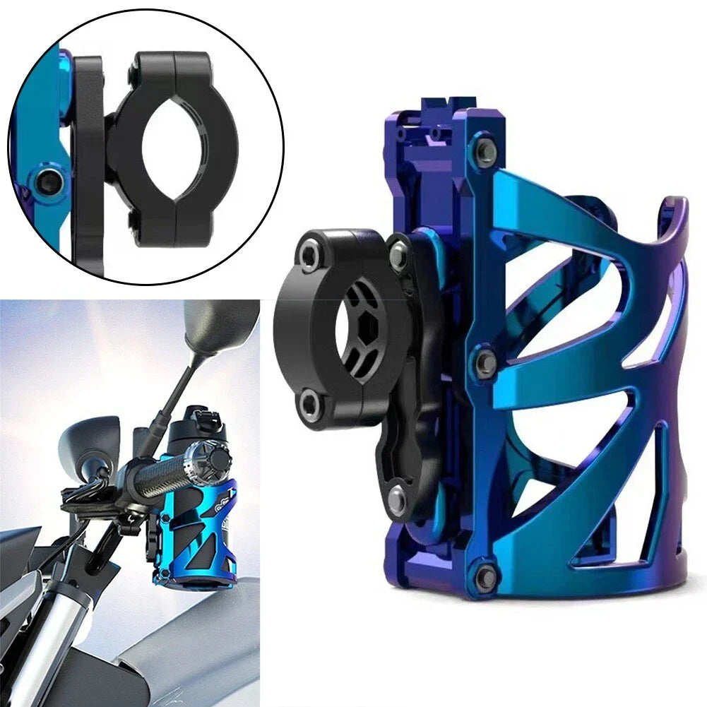 Motorcycle Alloy Handlebar Water Cup Drink Bottle Holder for Universal