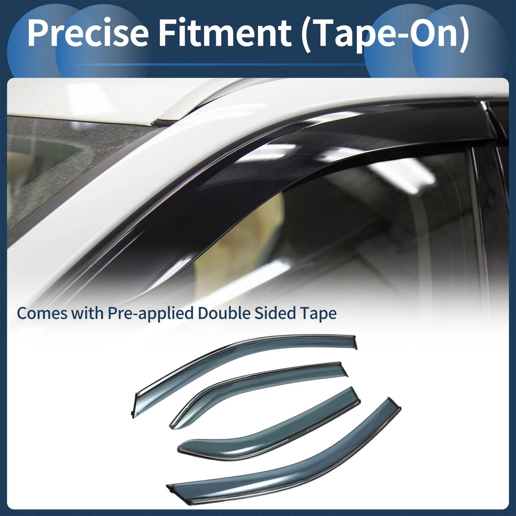 Set of 4 Window Deflectors for Toyota Yaris Sedan (2007–2013)