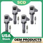 Set of 4 Ignition Coils & Spark Plugs for Honda Civic HR-V 1.8L Acura ILX 2.0L (2012–2021)