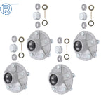 Set of 4 Galvanized 5-Bolt Trailer Hubs for 5 on 4-1/2" Lug Pattern