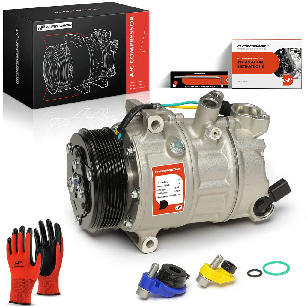 A/C Compressor with Clutch for Volkswagen Passat (2018–2022)