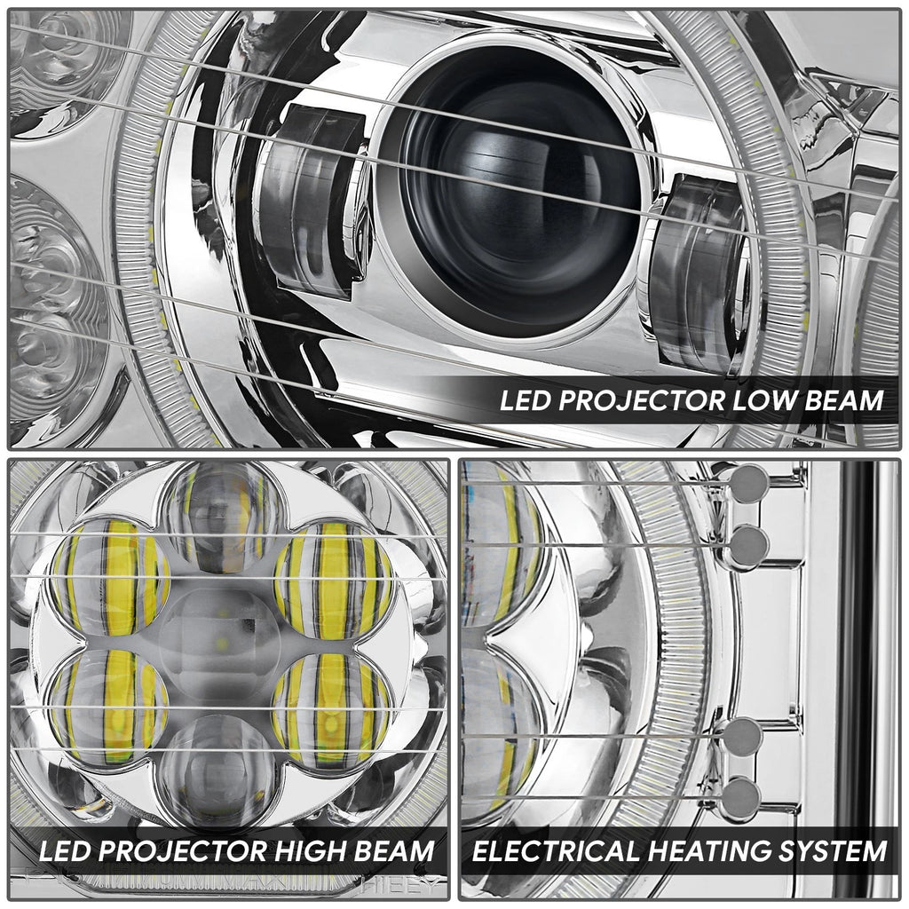 Halo Ring LED Projector Headlight for Freightliner Classic (1981–2019)