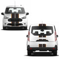 Racing Stripe Vinyl Sticker for Car Truck Black & Orange
